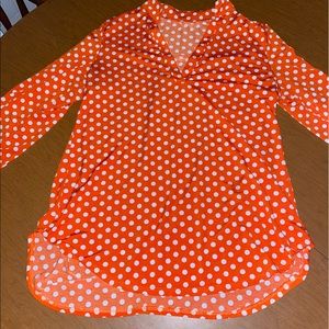 Orange Polka Dot Blouse